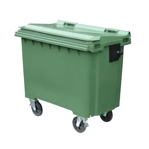 سطل زباله 660 لیتری چرخدار قیمت عمده