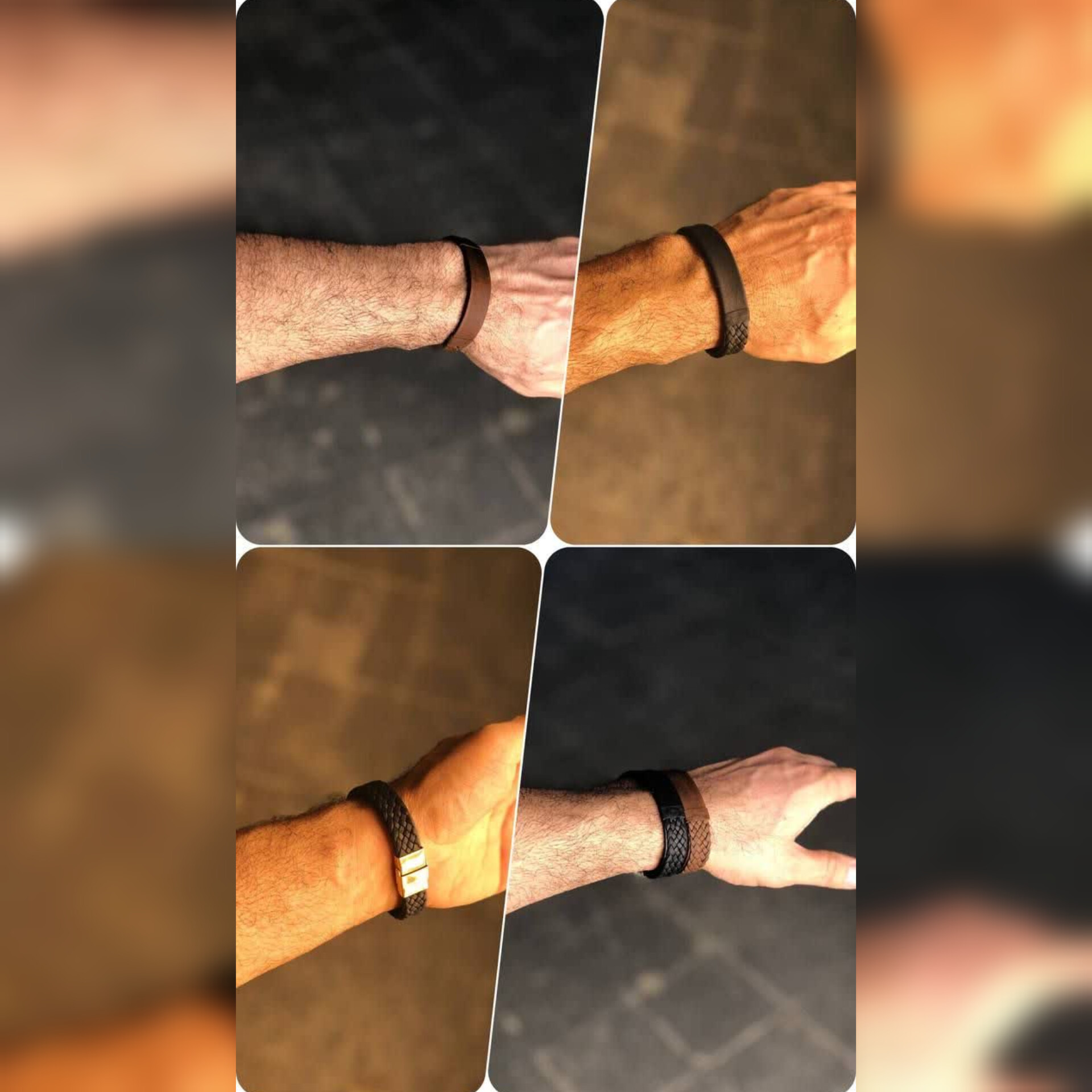 تصویر 1 از دستبند چرم طبیعی + فروش صادراتی