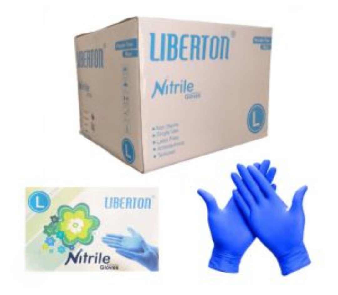 تصویر 3 از حراج دستکش نیتریل آبی لیبرتون + خرید عمده