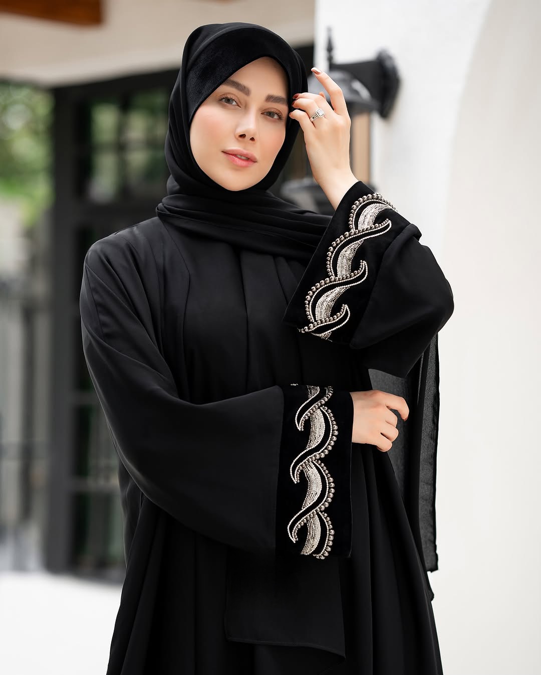 فروش ویژه مانتو عبایی مجلسی مشکی