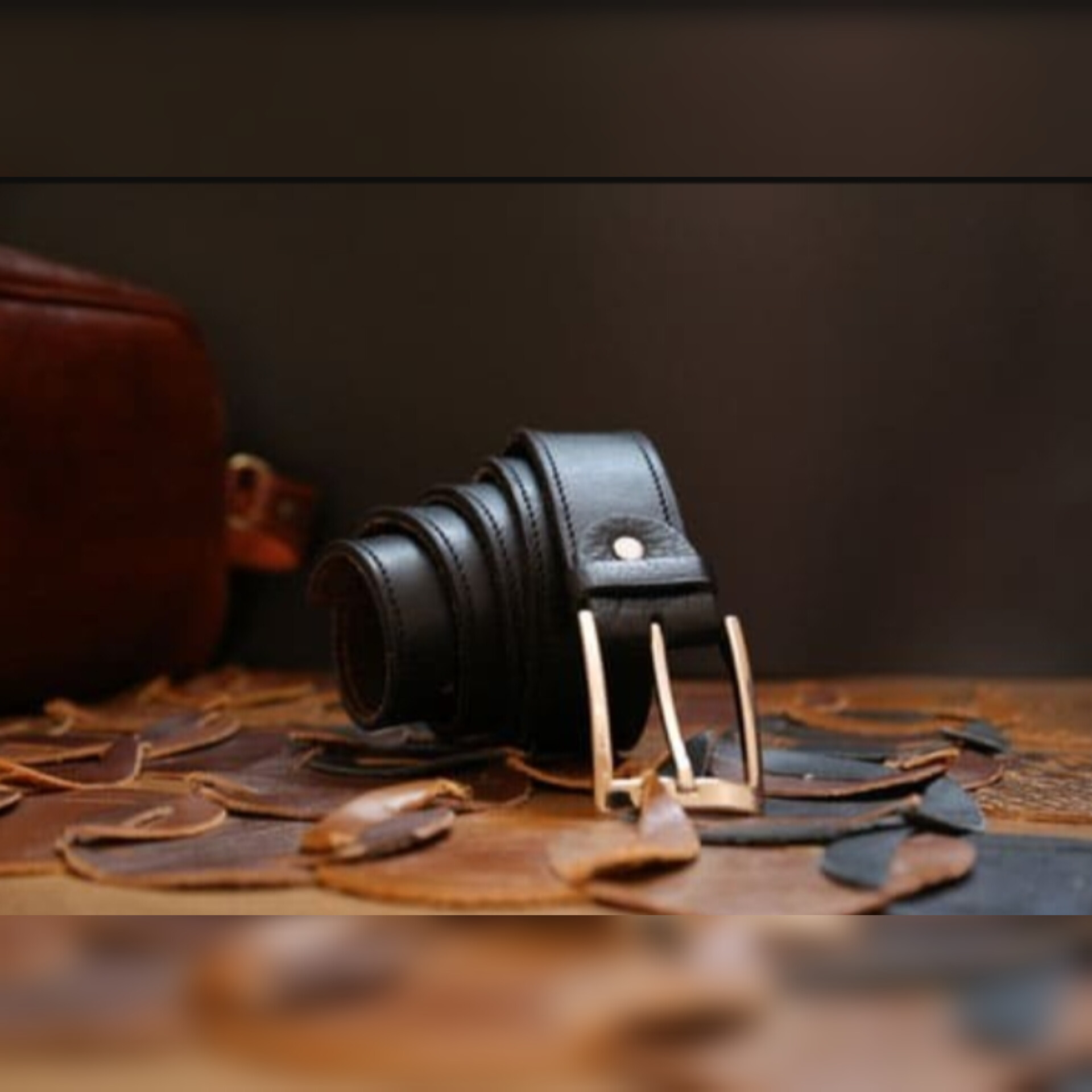 تصویر 1 از کمربند چرم مردانه پهن + خريد عمده و ارزان