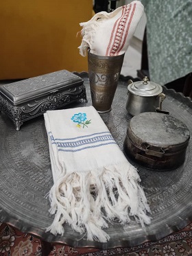 تصویر 1 از حوله دست گلدوزی شده