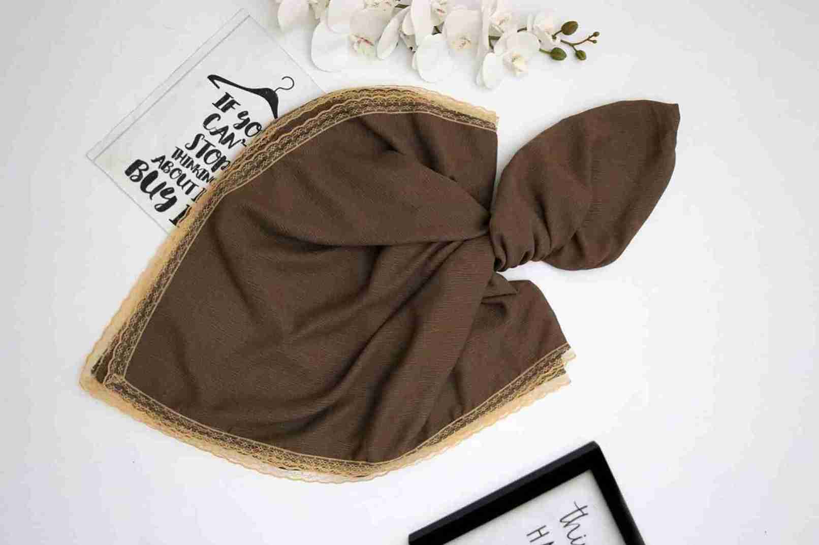 تصویر 3 از قیمت خرید عمده روسری درختی دور دانتل + پیشنهاد ویژه