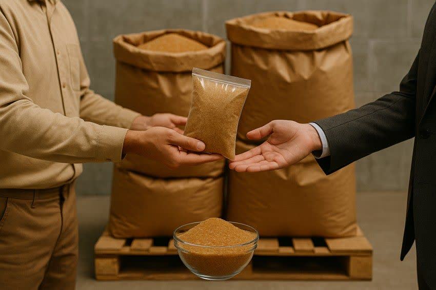 تصویر 1 از توزیع شکر قهوه ای عمده برای تولید آبنبات