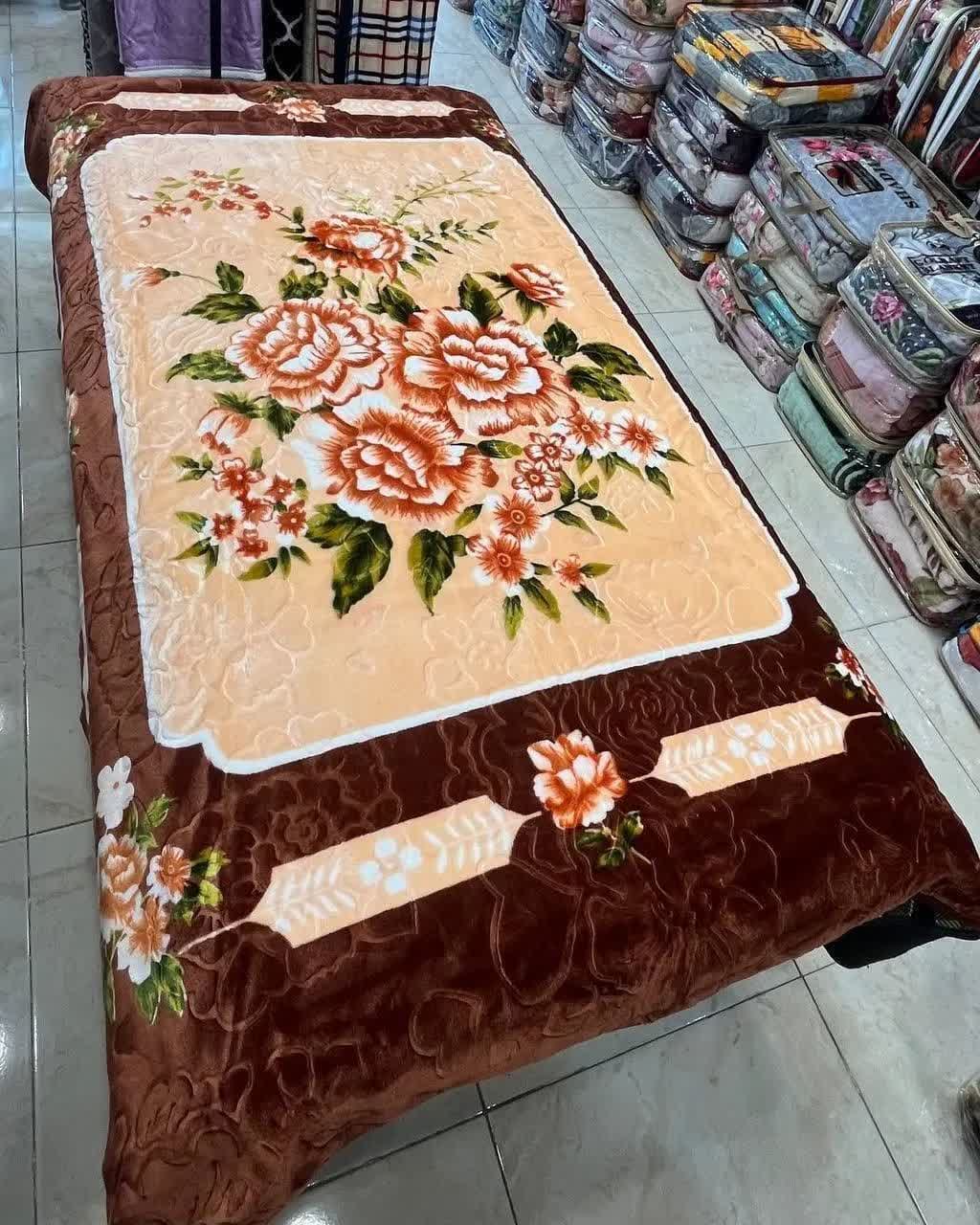 تصویر 4 از قیمت خرید پتو عمده گلبافت یک نفره گلدار