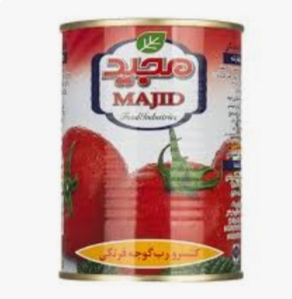 تصویر 1 از رب گوجه‌ فرنگی مجید خوش طعم و دلپذیر + باکس 12 عددی