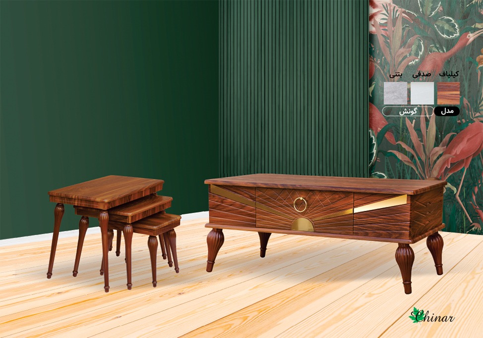 تصویر 1 از جلو مبلی جدید چوبی + فروش عمده