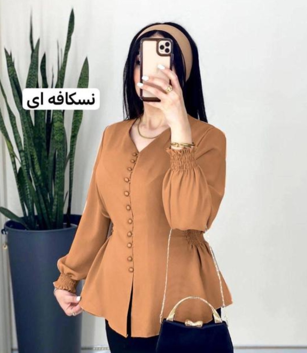 تصویر 1 از خرید عمده شومیز کرپ الیزه مجلسی