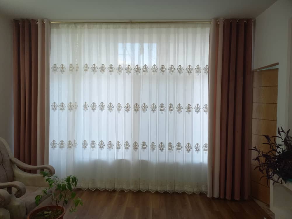 تصویر 1 از قیمت خرید پارچه پرده ای تور صدفی + قیمت عمده
