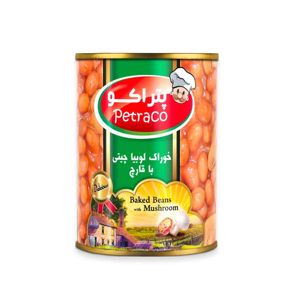 فروش + کنسرو لوبیا چیتی با قارچ