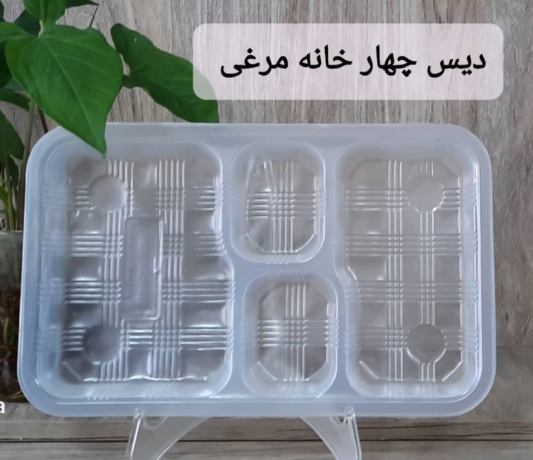تصویر 2 از ظرف یکبار مصرف چهار خونه کبابی