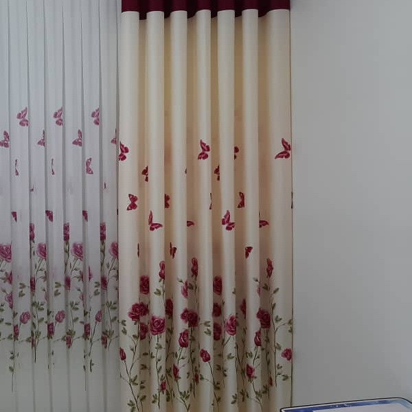 تصویر 2 از قیمت خرید پارچه پرده ای حریر گلدار + قیمت استثنایی