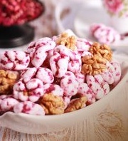تصویر 1 از خرید و قیمت نقل گردویی گل محمدی + فروش عمده