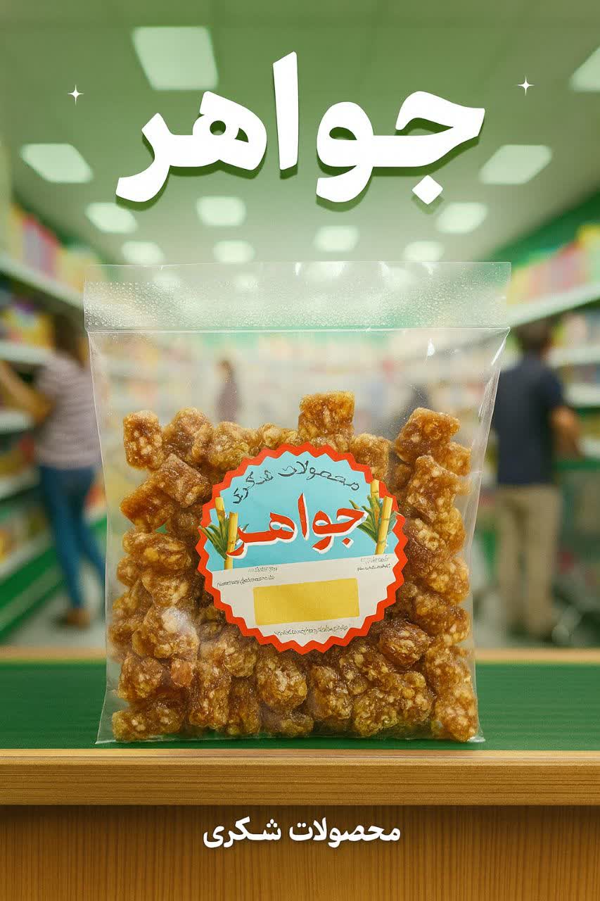 خرید عمده آبنبات کنجدی با شکر قهوه ای