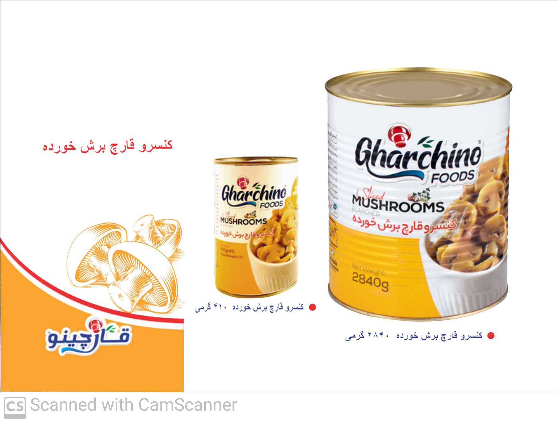 کنسرو قارچ بلنچ پاکتی + فروش