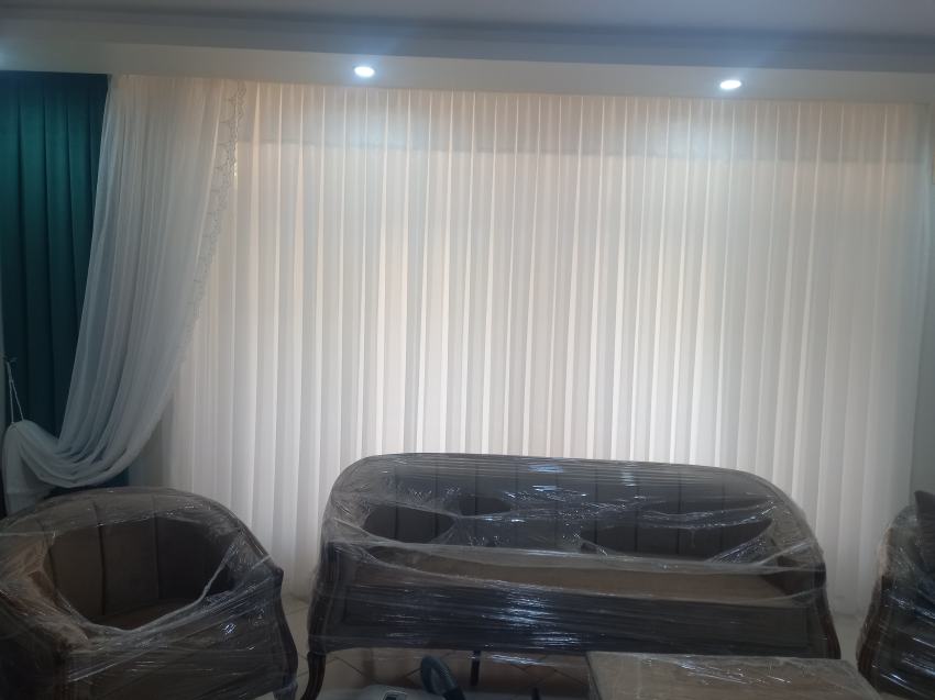تصویر 2 از پارچه پرده ای حریر ساده برای پذیرایی