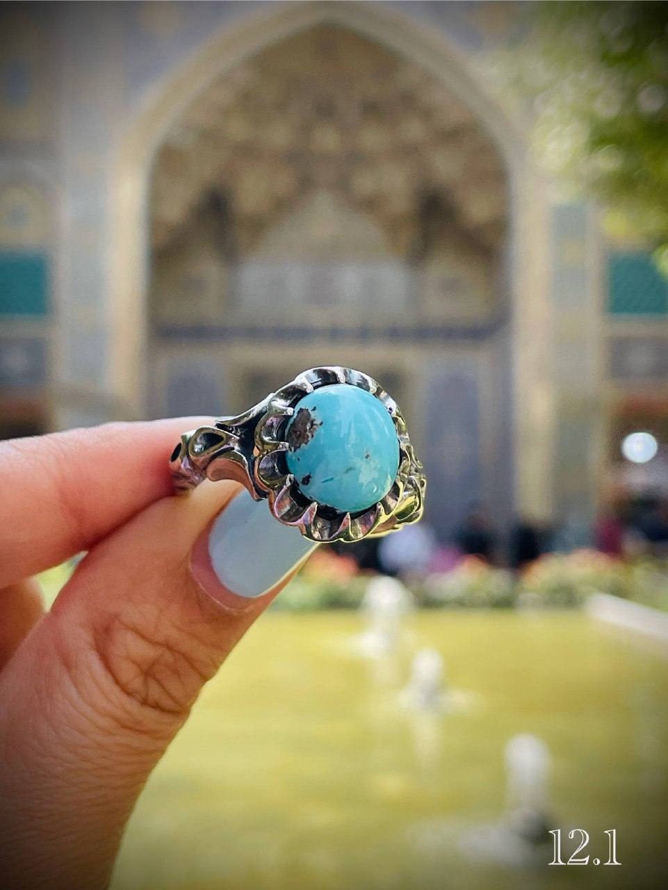 تصویر 5 از خرید انگشتر مردانه فیروزه نیشابوری اصل ماشینی