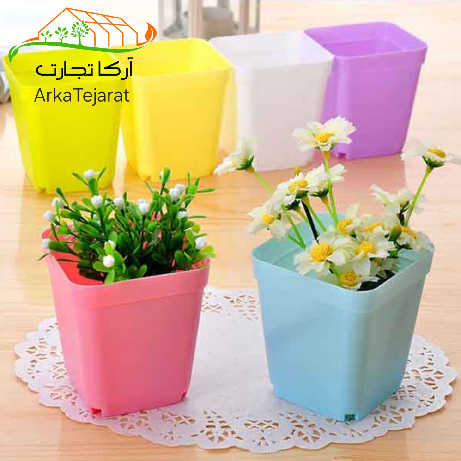 تصویر 3 از فروش عمده انواع گلدان مربعی کوچک + بهترین قیمت بازار