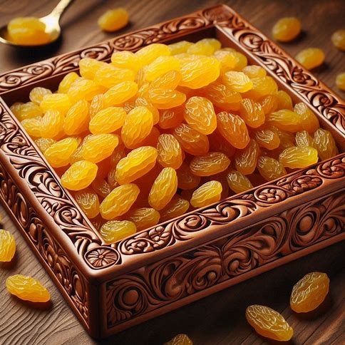 تصویر 1 از فروش عمده و فوق العاده کشمش طلایی دم دار تازه