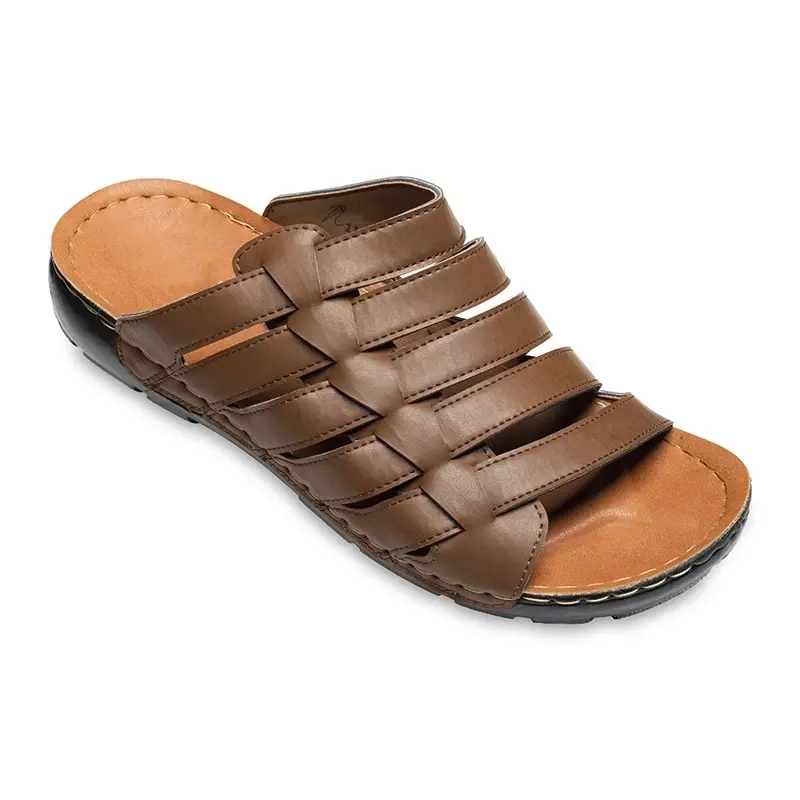 تصویر 2 از فروش عمده دمپایی مردانه چرمی | اسلیپریو مدل 117