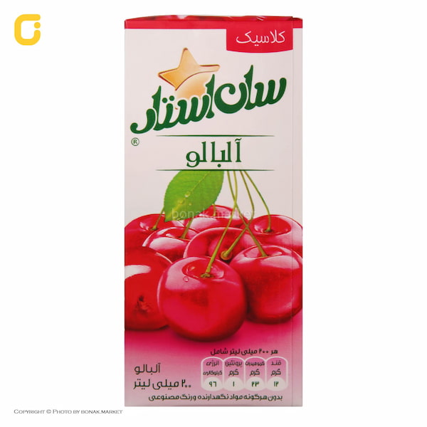 تصویر 4 از بهترین آبمبوه پاکتی آلبالو  200 میلی لیتری + قیمت خرید عالی