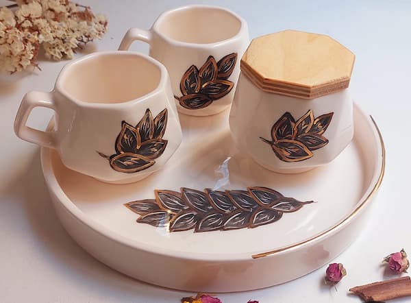 قیمت خرید سرویس چای و پذیرایی دو نفره + فروش ویژه
