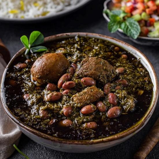 تصویر 3 از لیست خرید عمده غذای آماده کنسرو خورشت قورمه سبزی 490 گرمی + قیمت باور نکردنی