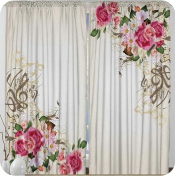 تصویر 3 از فروش پارچه پرده ای ساتن گلدار