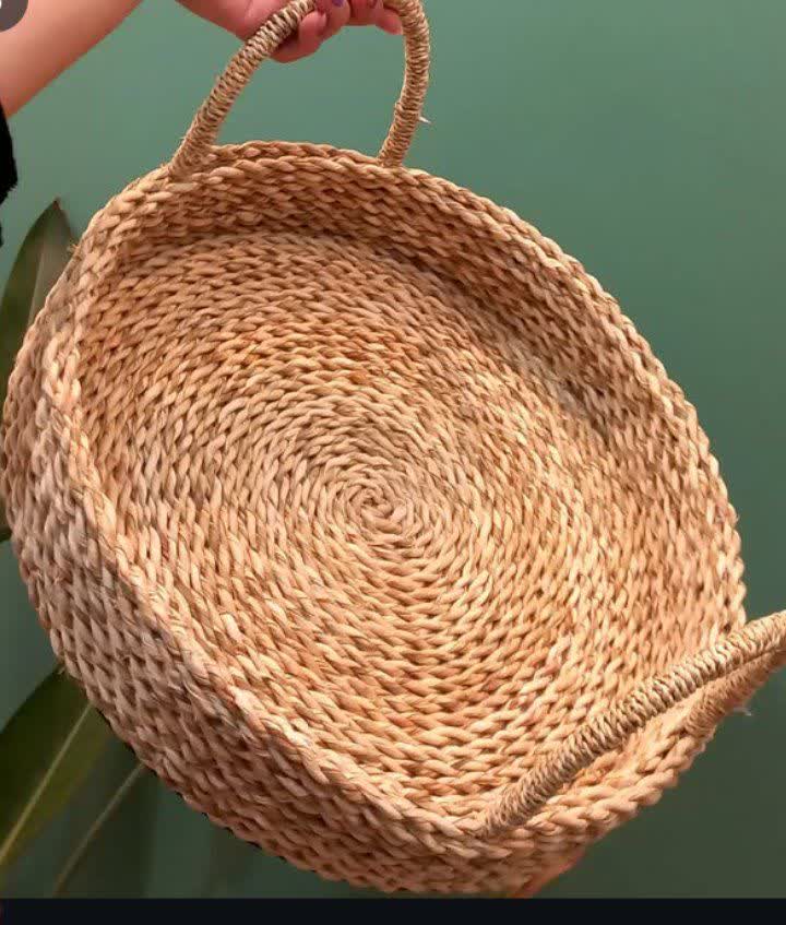 تصویر 1 از فروش عمده سبد حصیری دسته بامبو