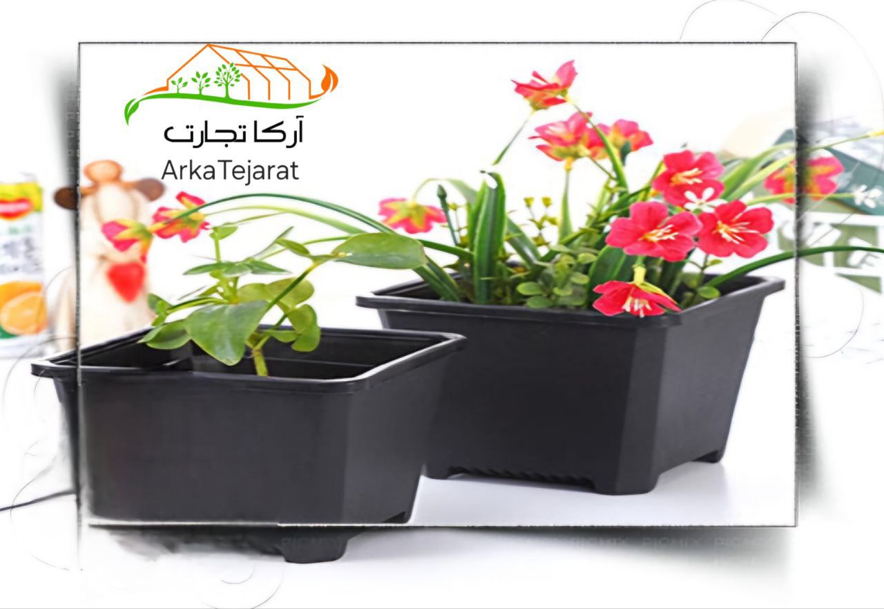 تصویر 3 از خرید انواع گلدان پلاستیکی مربعی با بهترین قیمت بازار