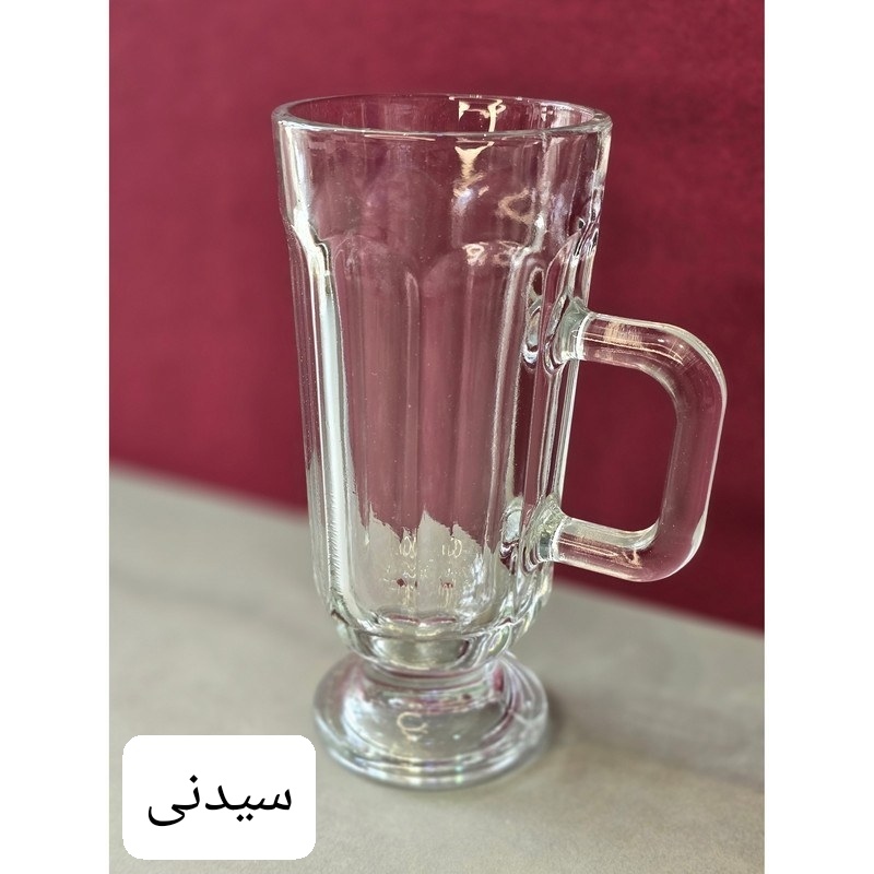 تصویر 2 از خرید عمده لیوان پایه دار و دسته دار بلور مدل سیدنی