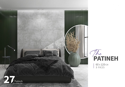 سرامیک 120×60 مدل پتینه رنگ طوسی روشن