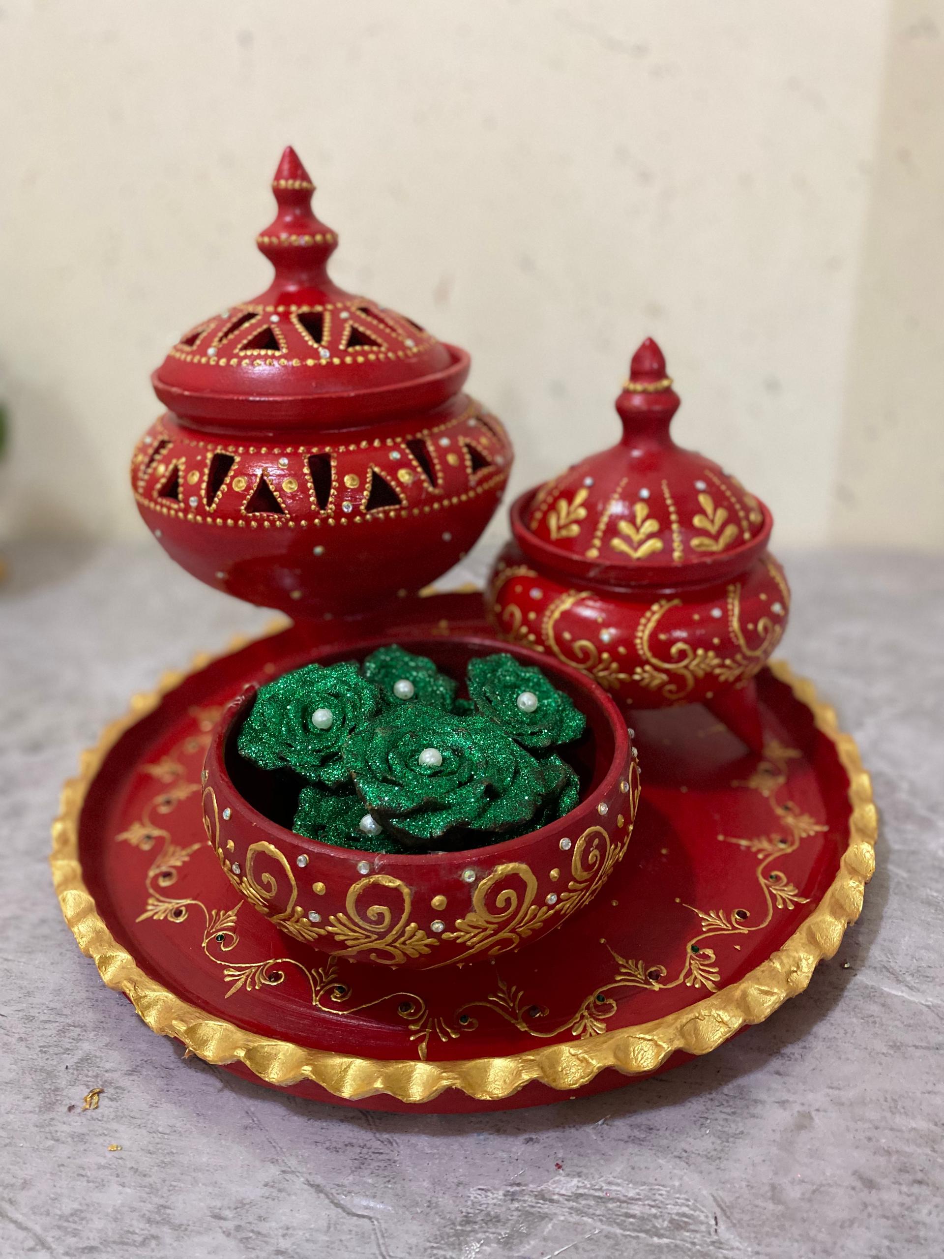 تصویر 1 از فروش ویژه ست حنابندان از جنس سفال