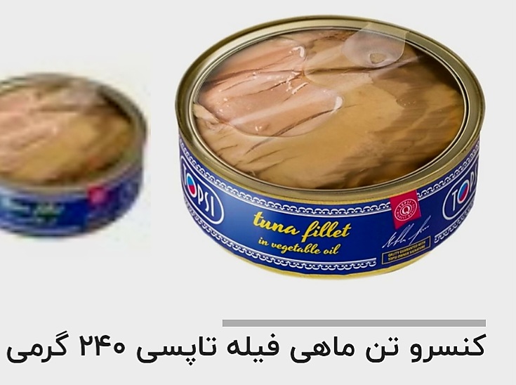 تصویر 1 از قیمت خرید آنلاین کنسرو تن ماهی فیله تاپسی ۲۴۰ گرمی در روغن گیاهی