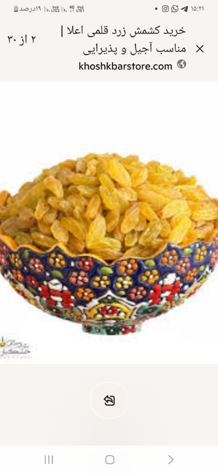 تصویر 1 از قیمت خرید کشمش زرد قلمی + فروش ویژه
