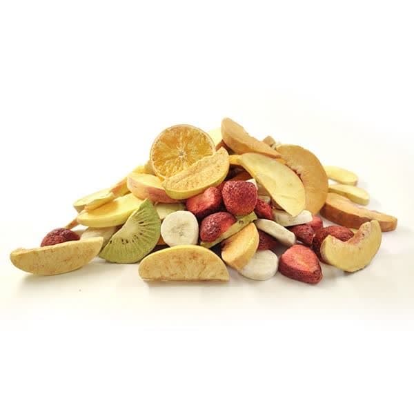 فروش میوه پفکی مخلوط + بسته بندی 50 گرمی