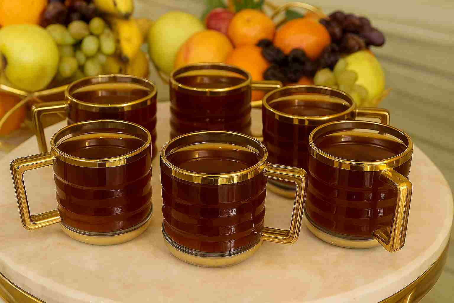 خرید ویژه سرویس استکان دسته دار حاشیه طلایی