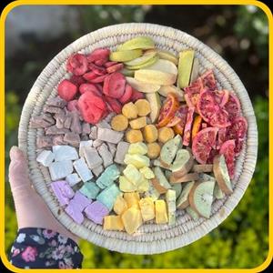 تصویر 1 از خرید میوه پفکی ترد عالی ۱۰۰ گرمی + قیمت عمده