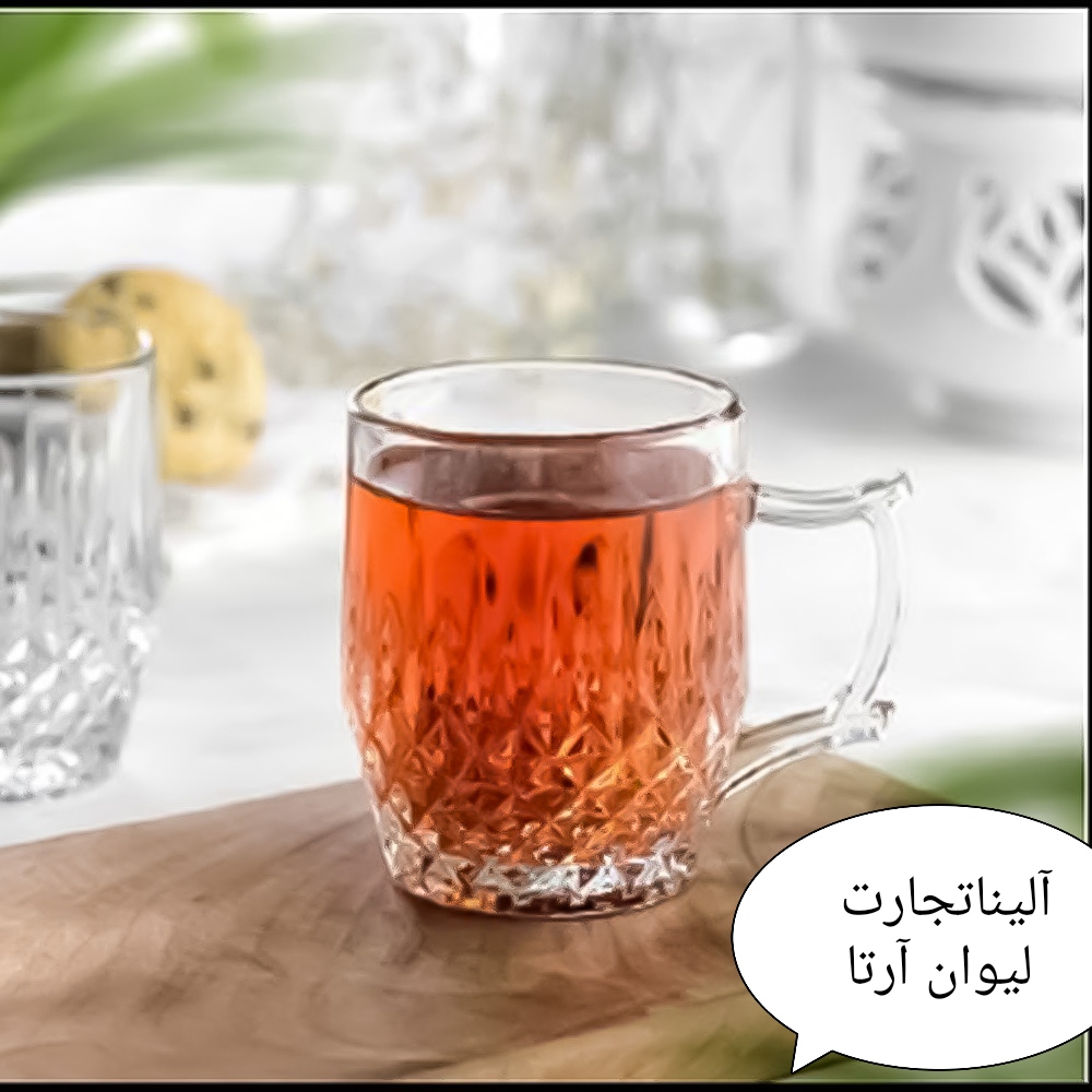 تصویر 1 از خرید عمده و قیمت مناسب لیوان دسته دار بلور مدل آرتا