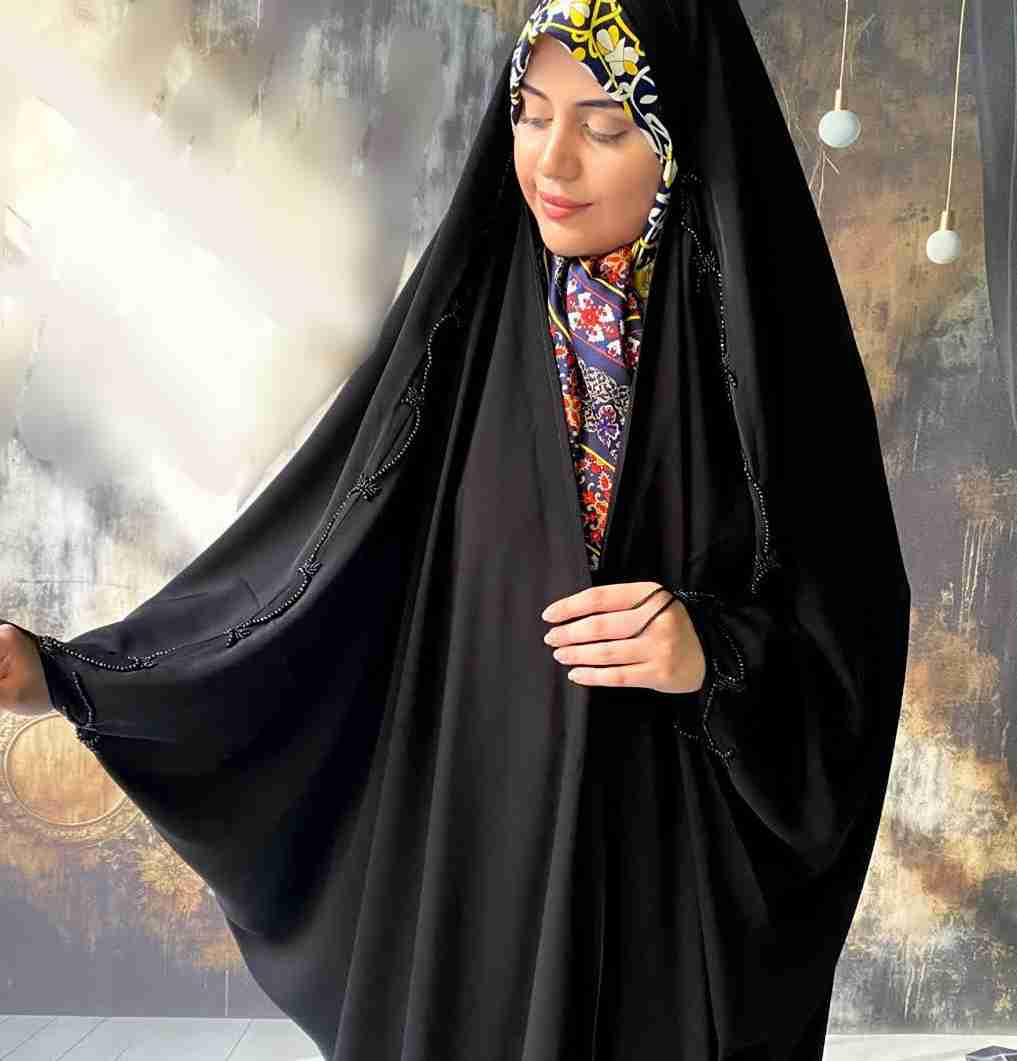 تصویر 2 از قیمت خرید چادر عبای عربی جواهر دوزی + فروش ویژه