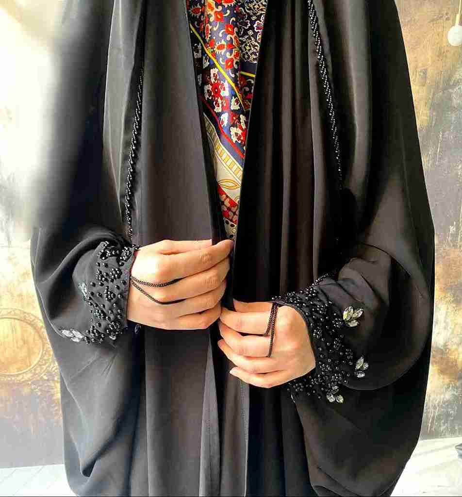 تصویر 1 از قیمت چادر عبای عربی جواهر دوزی + فروش ویژه