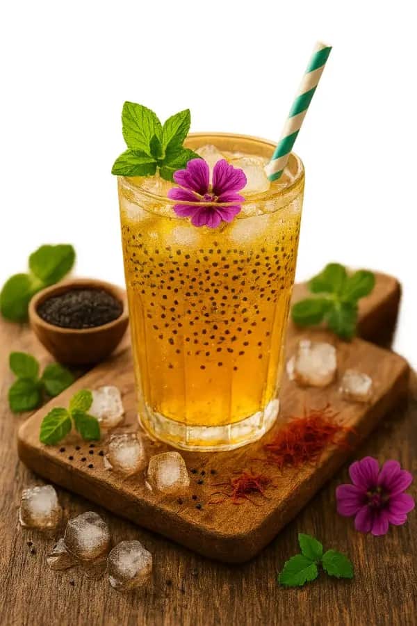 تصویر 4 از بهترین شربت زعفران با تخم شربتی + قیمت خرید عالی