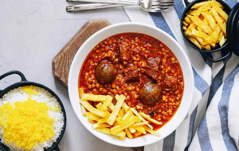 تصویر 1 از قیمت روز و خرید مستقیم کنسرو خورشت قیمه ی سیب زمینی با گوشت ۱۸۰ گرم