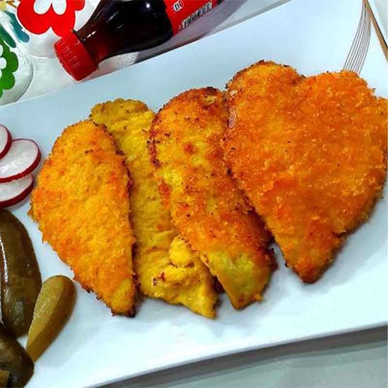 تصویر 3 از خرید شنیسل نیمه آماده مرغ + قیمت فروش استثنائی