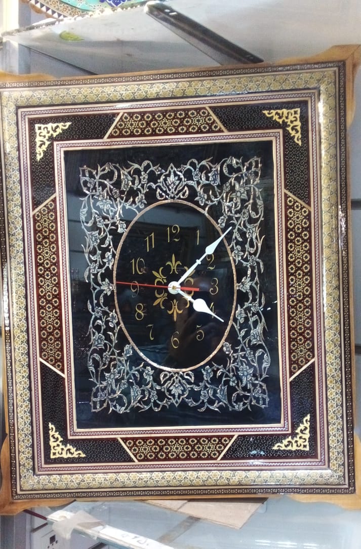 تصویر 1 از فروش ساعت قلم زنی با قاب خاتم