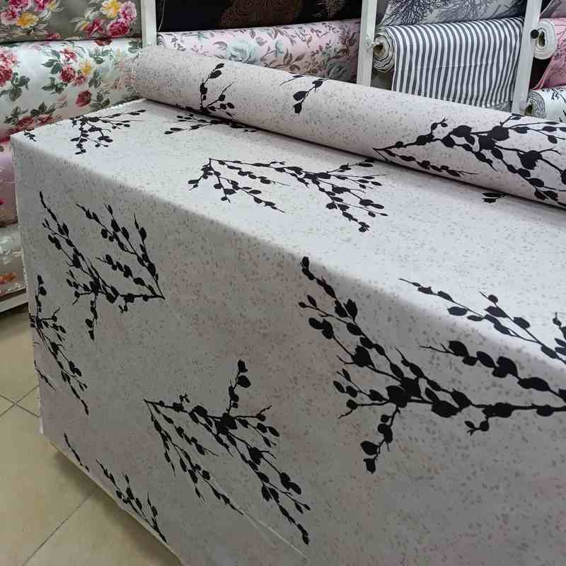 تصویر 2 از فروش بی واسطه ملحفه زمینه سفید با طرح مشکی با کیفیت + قیمت خرید