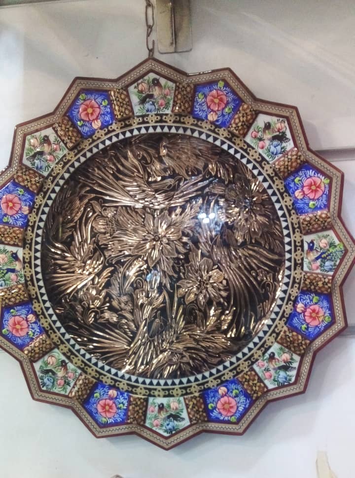 تصویر 1 از فروش تابلو مسی با قاب میناکاری