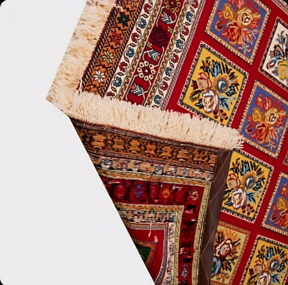 تصویر 2 از گلیم دست بافت سیرجان طرح گل و گلدان + فروش