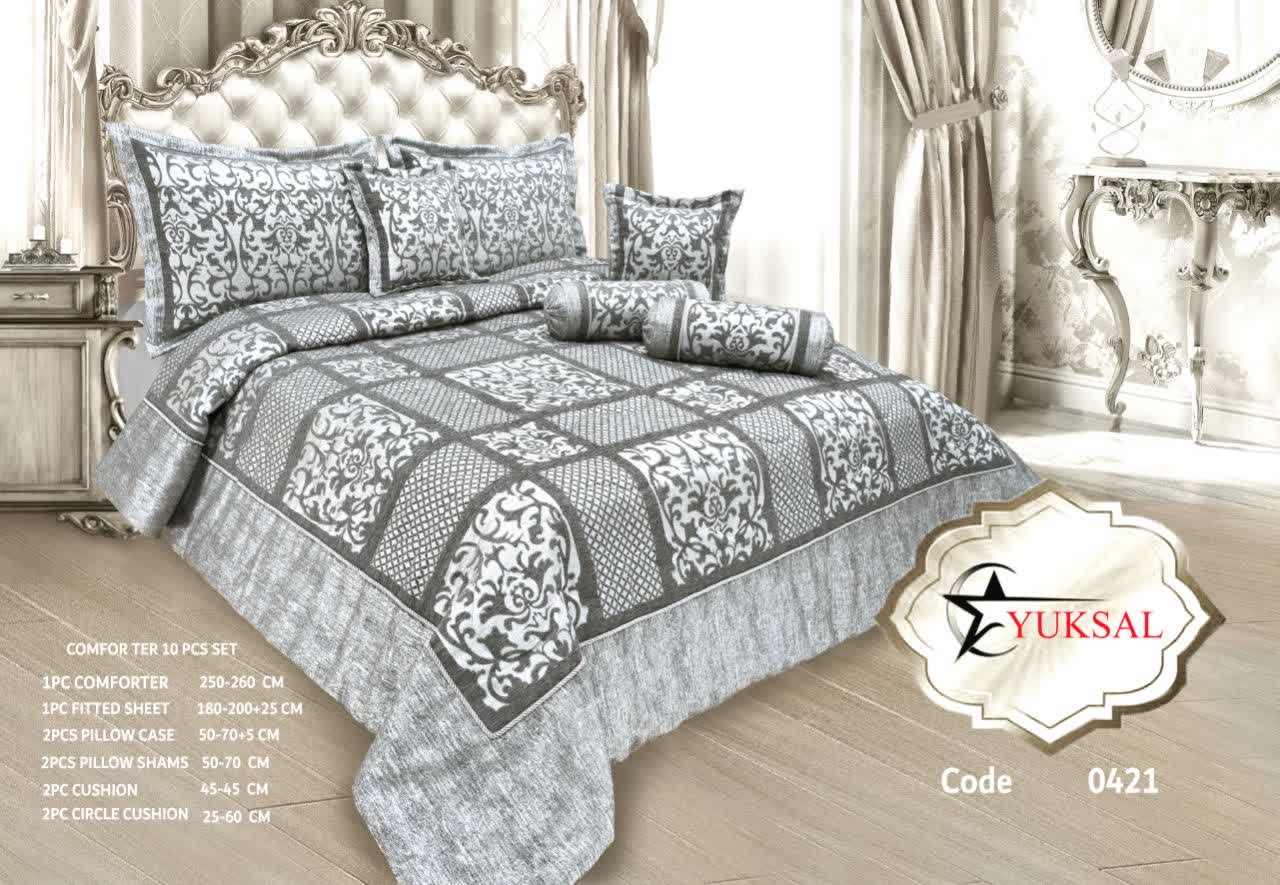 قیمت عمده سرویس روتختی مخمل ده تیکه + فروش به روز گلستان