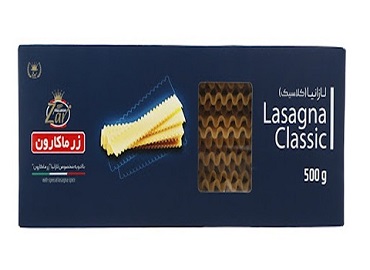 تصویر 1 از خرید لازانیا کلاسیک زر ماکارون + قیمت فروش استثنایی